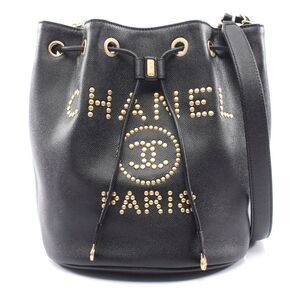Chanel Caviar Skin Drawstring Shoulder Bag